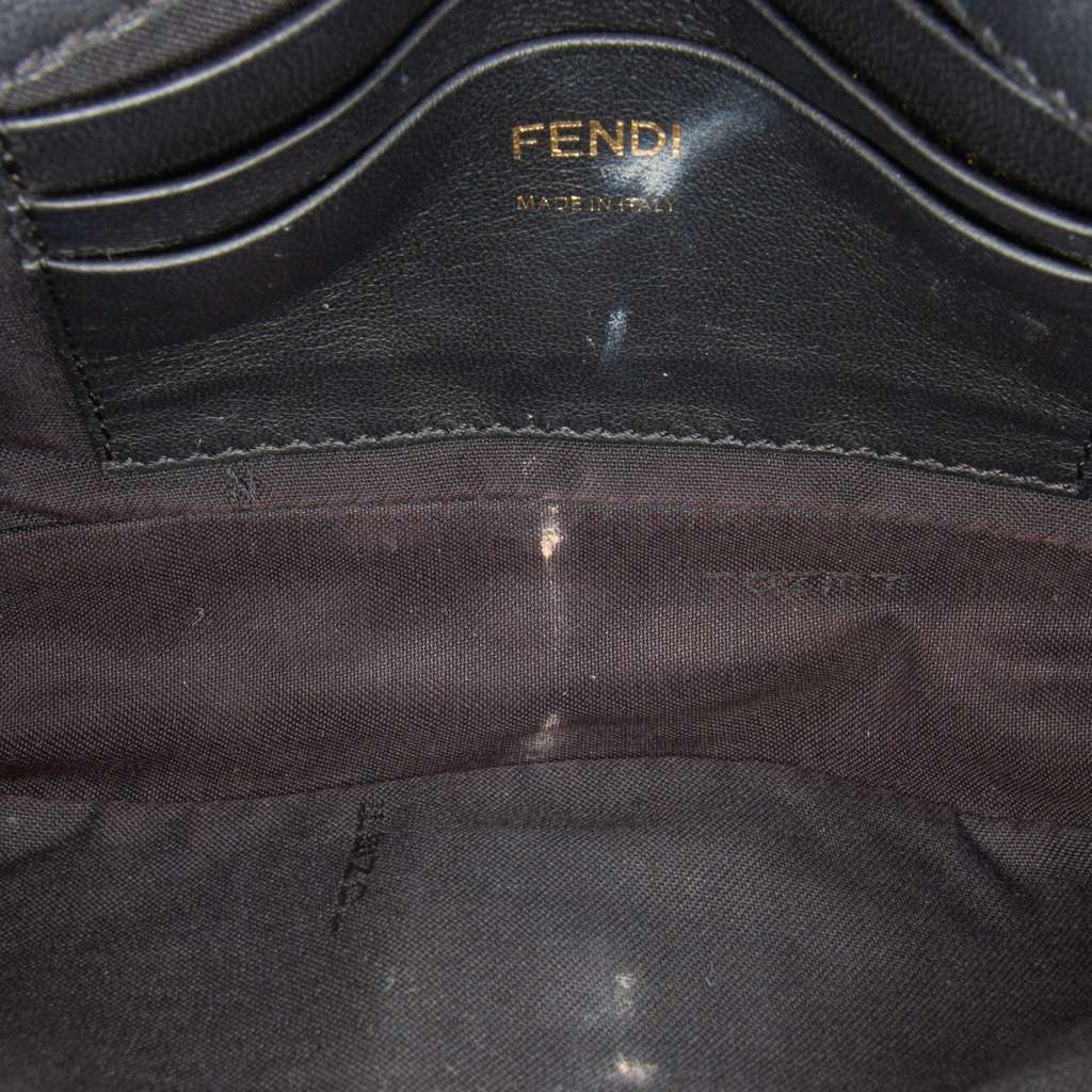 Fendi Mini Zucca Embossed Leather Baguette Satchel - 4