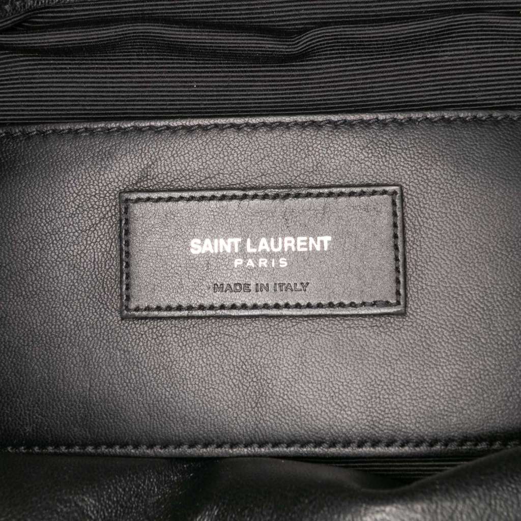 Saint Laurent Large Chevron Sheepskin Monogram College Bag - Side view