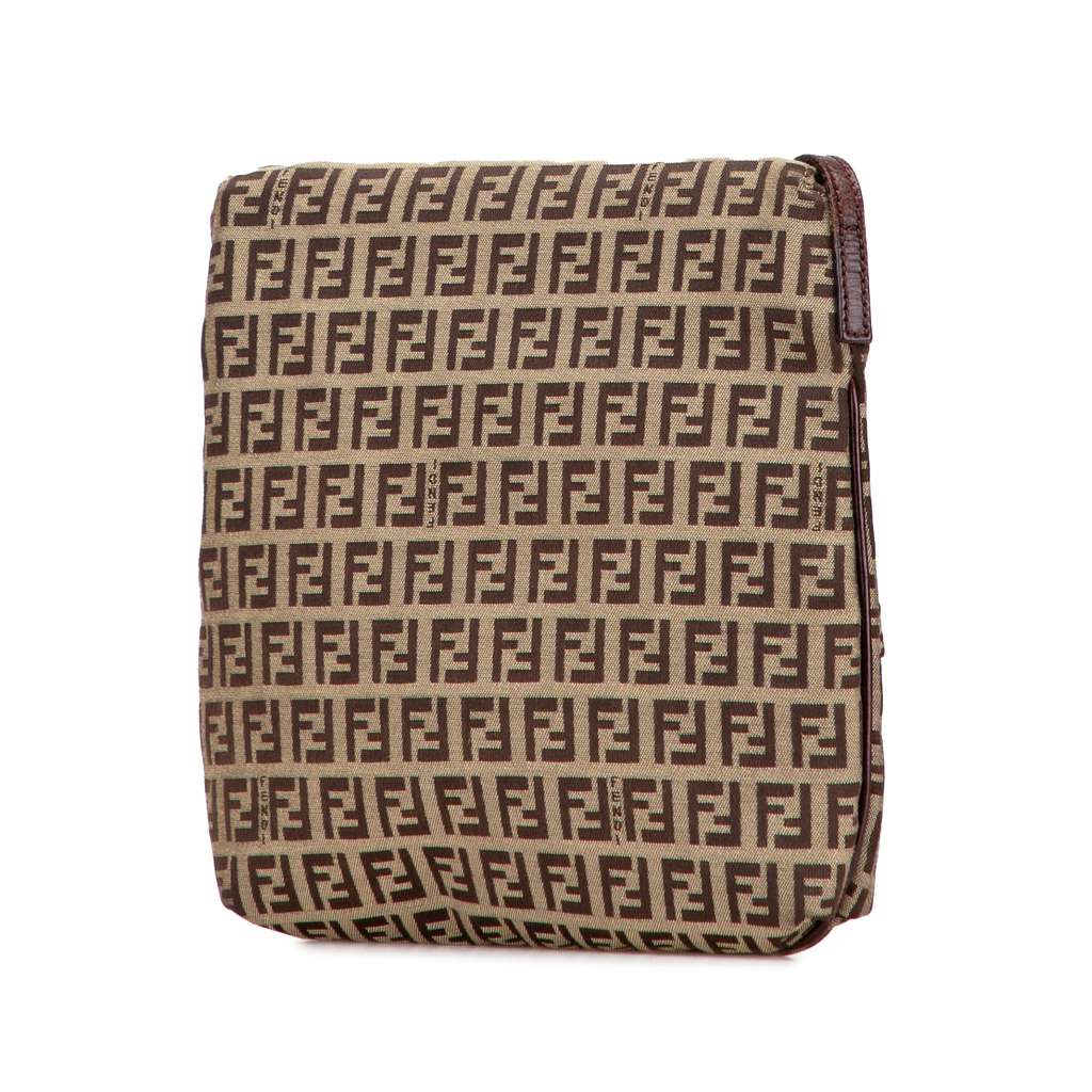 Fendi Zucchino Canvas Crossbody - Back view