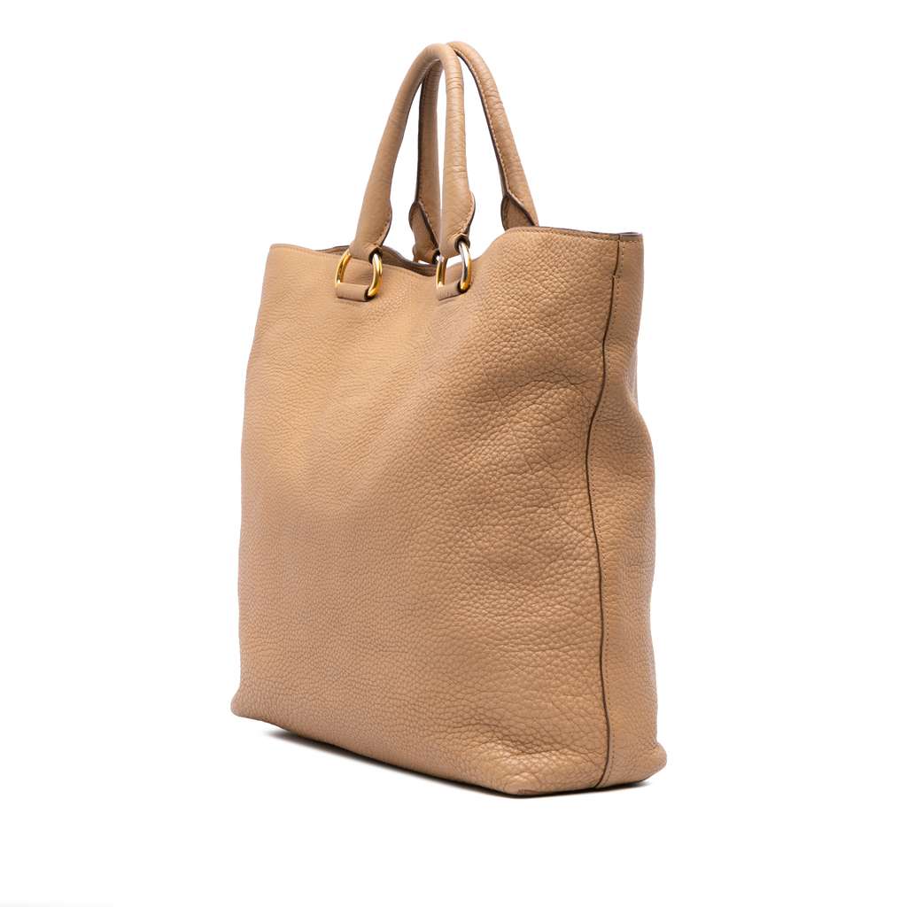 Prada Vitello Daino Open Convertible Tote - Back view