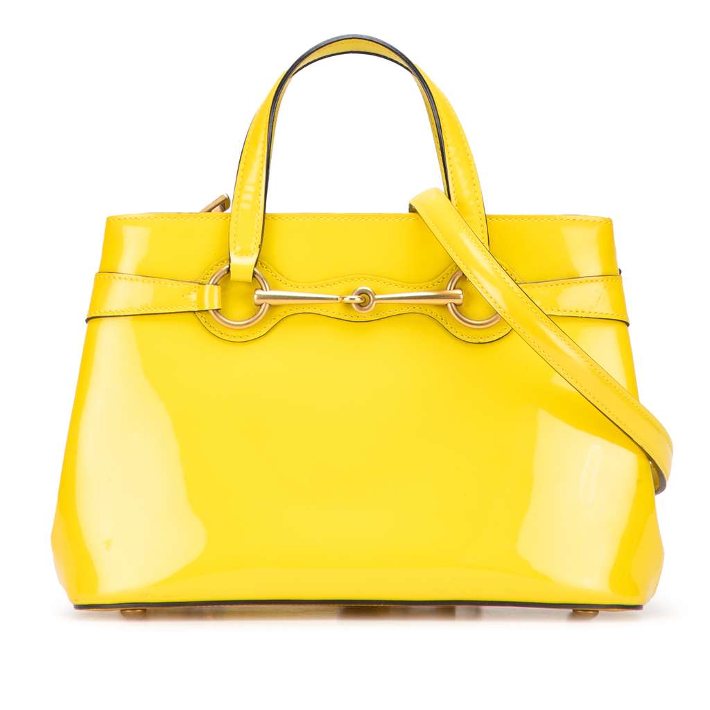 Gucci Patent Bright Bit Satchel