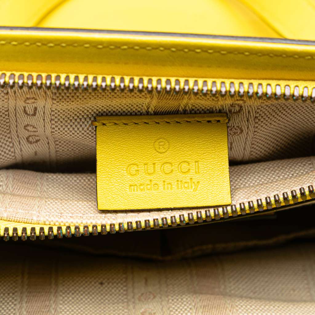 Gucci Patent Bright Bit Satchel - Side view