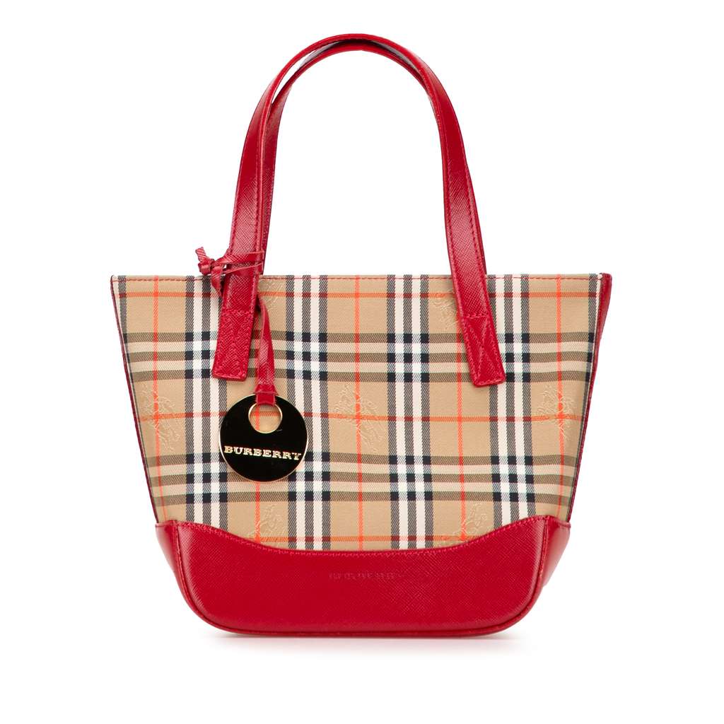 Burberry Haymarket Check Canvas Handbag