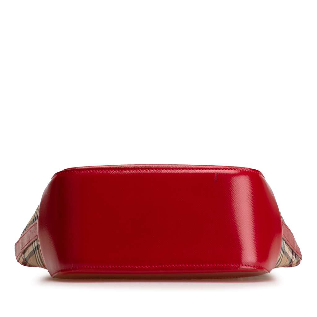 Burberry Haymarket Check Canvas Handbag - Image 6