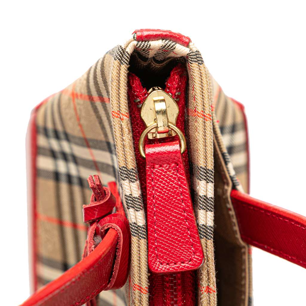 Burberry Haymarket Check Canvas Handbag - Image 10