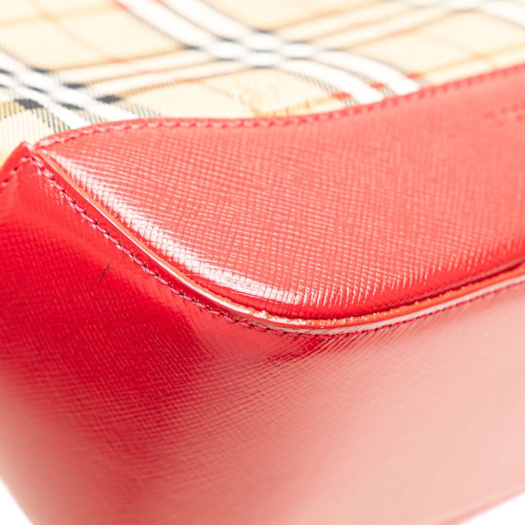 Burberry Haymarket Check Canvas Handbag - Image 11