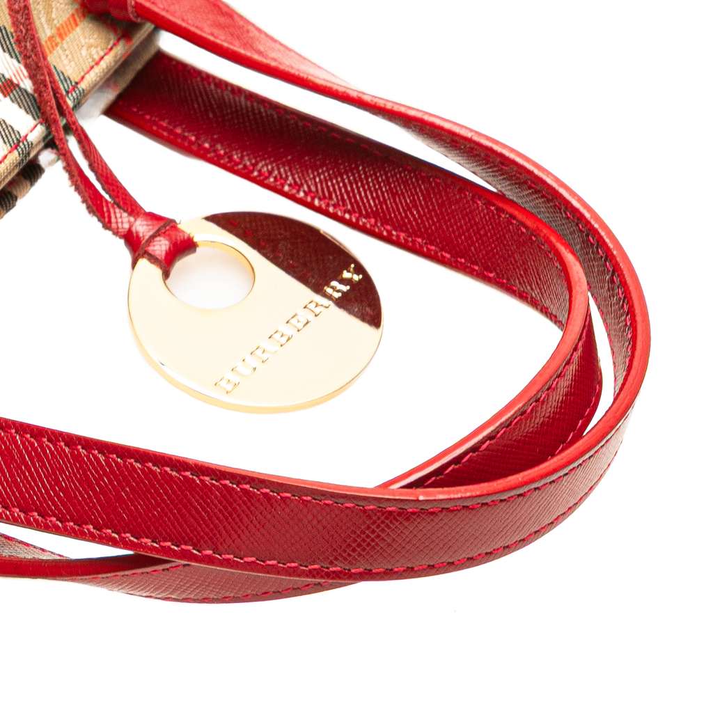 Burberry Haymarket Check Canvas Handbag - Image 12