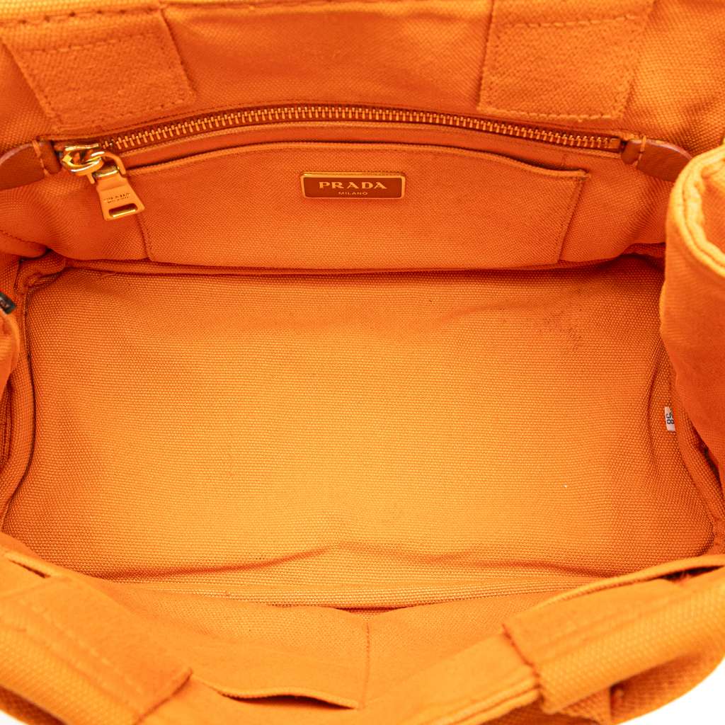 Prada Small Canvas Canapa Logo Satchel - 4