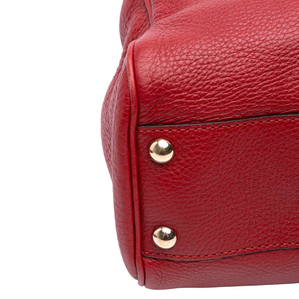 Gucci Small Calfskin Bamboo Shopper Satchel - Image 10