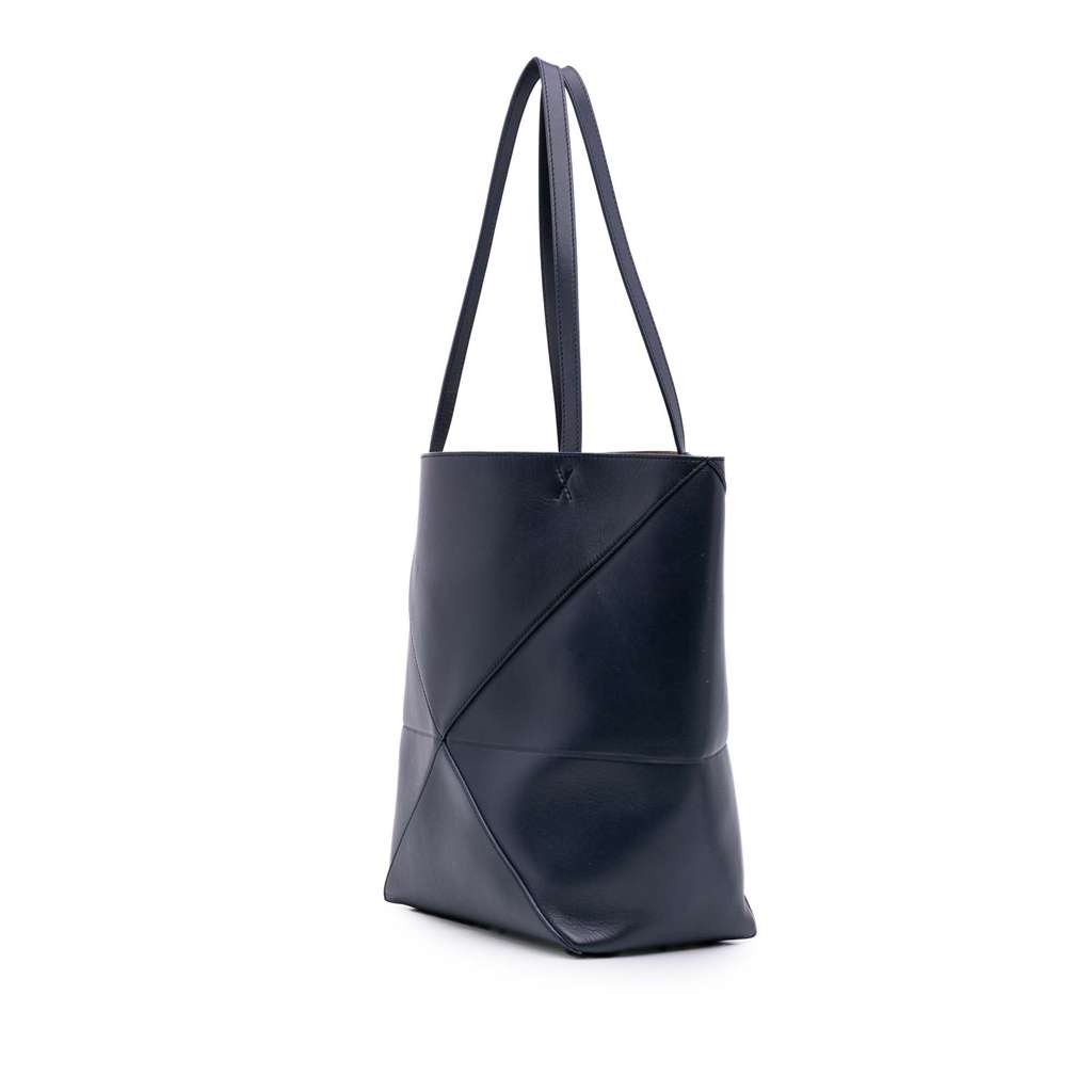 Loewe Large Shiny Calfskin Puzzle Fold Tote - 2