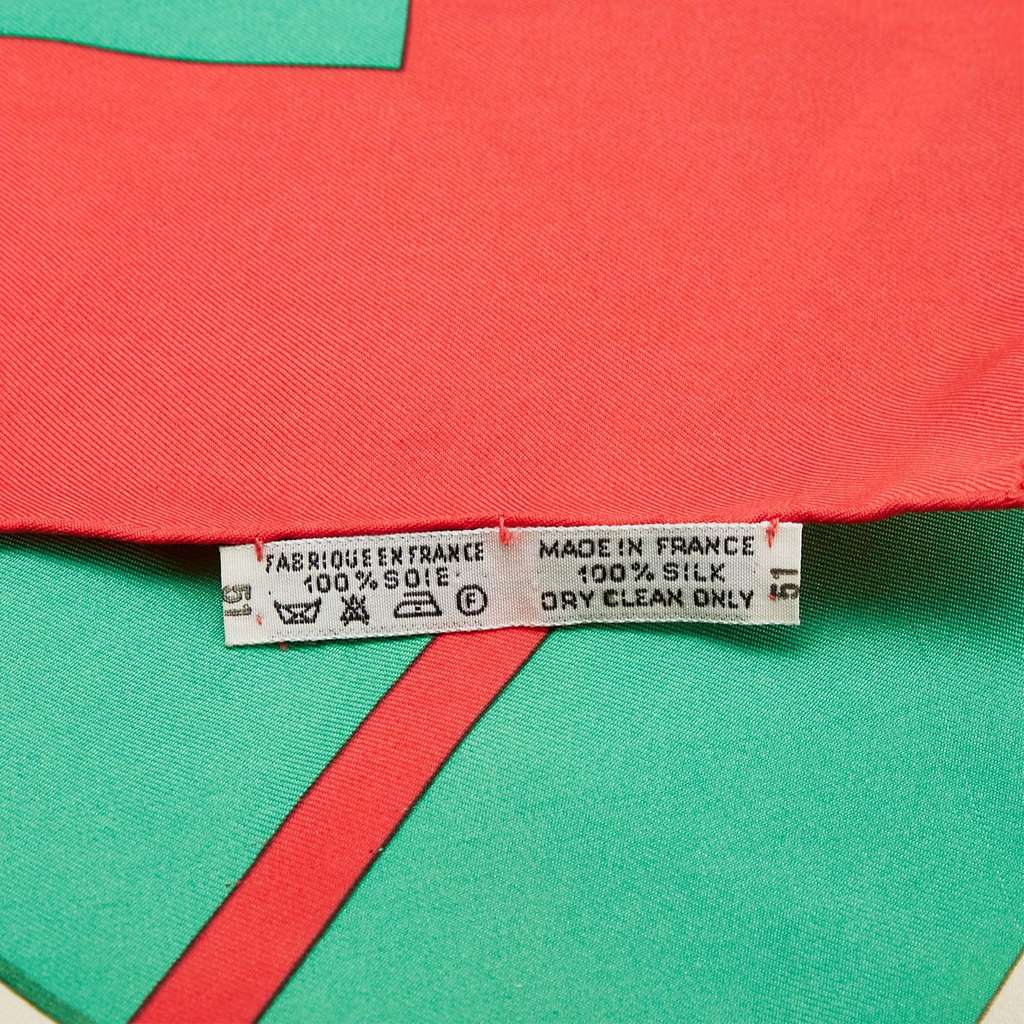 Hermès Le Monde du Polo Silk Scarf - Back view