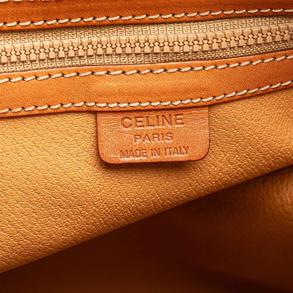 Celine Macadam Coated Canvas Dome Satchel - Side view