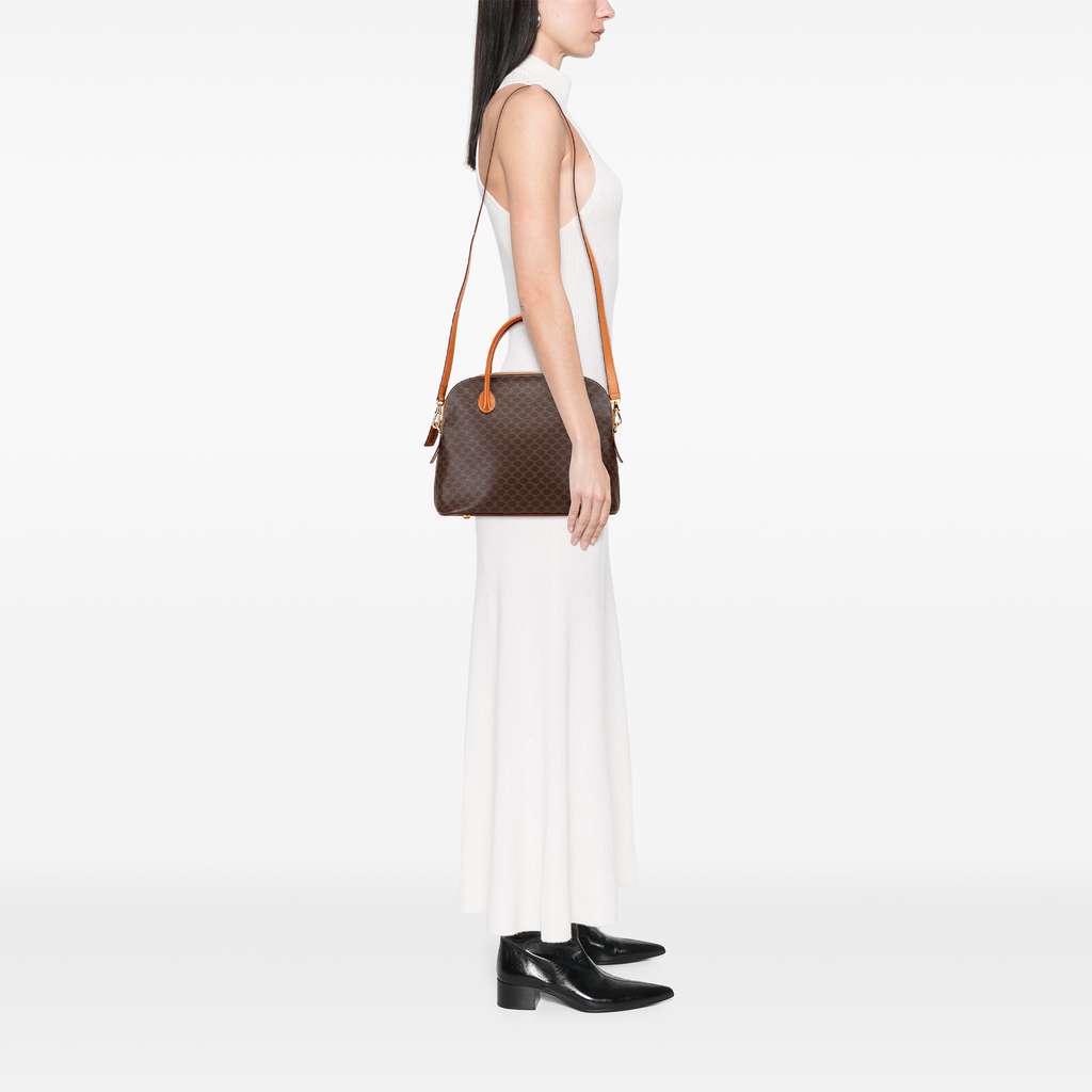 Celine Macadam Coated Canvas Dome Satchel - Image 12