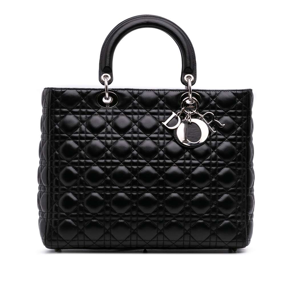 Dior Large Lambskin Cannage Lady Dior