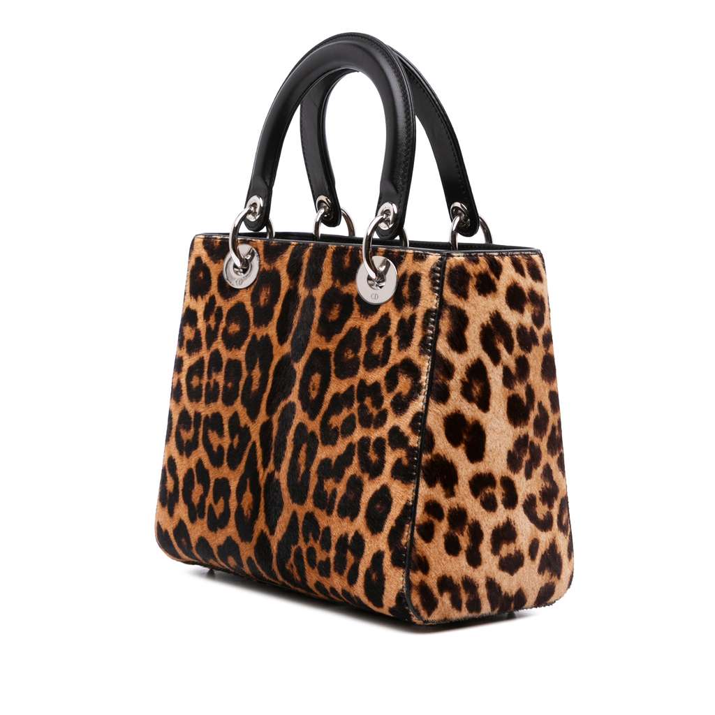 Dior Medium Pony Hair Leopard Print Lady Dior - 2