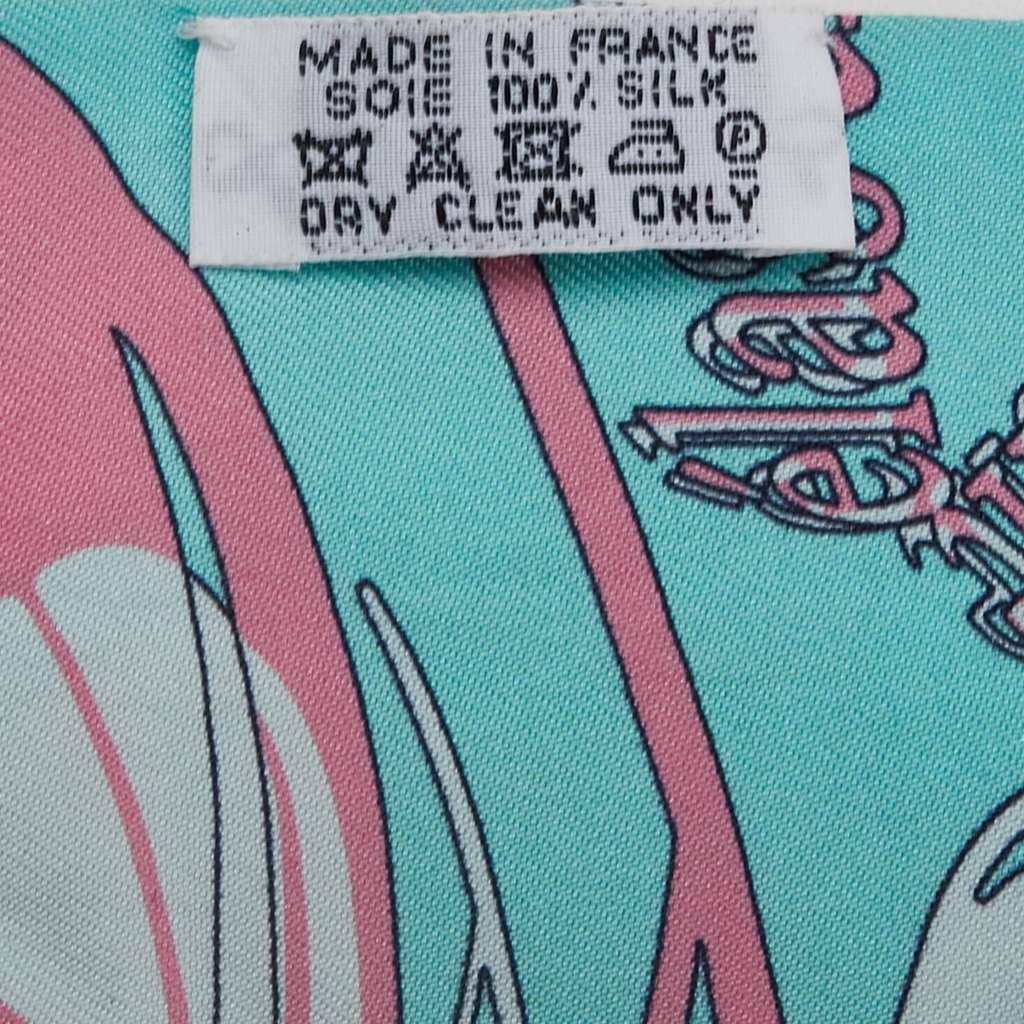 Hermès Caleche Mors Et Bouteilles Silk Twilly Scarf - Back view