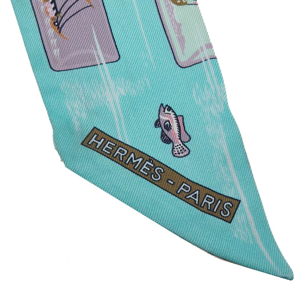 Hermès Caleche Mors Et Bouteilles Silk Twilly Scarf - Image 6