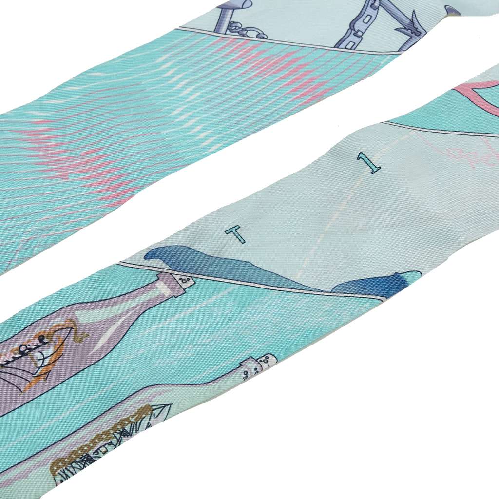 Hermès Caleche Mors Et Bouteilles Silk Twilly Scarf - Detail 1