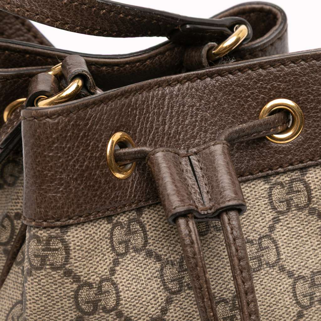 Gucci Mini GG Supreme Web Ophidia Bucket Bag - Detail 2