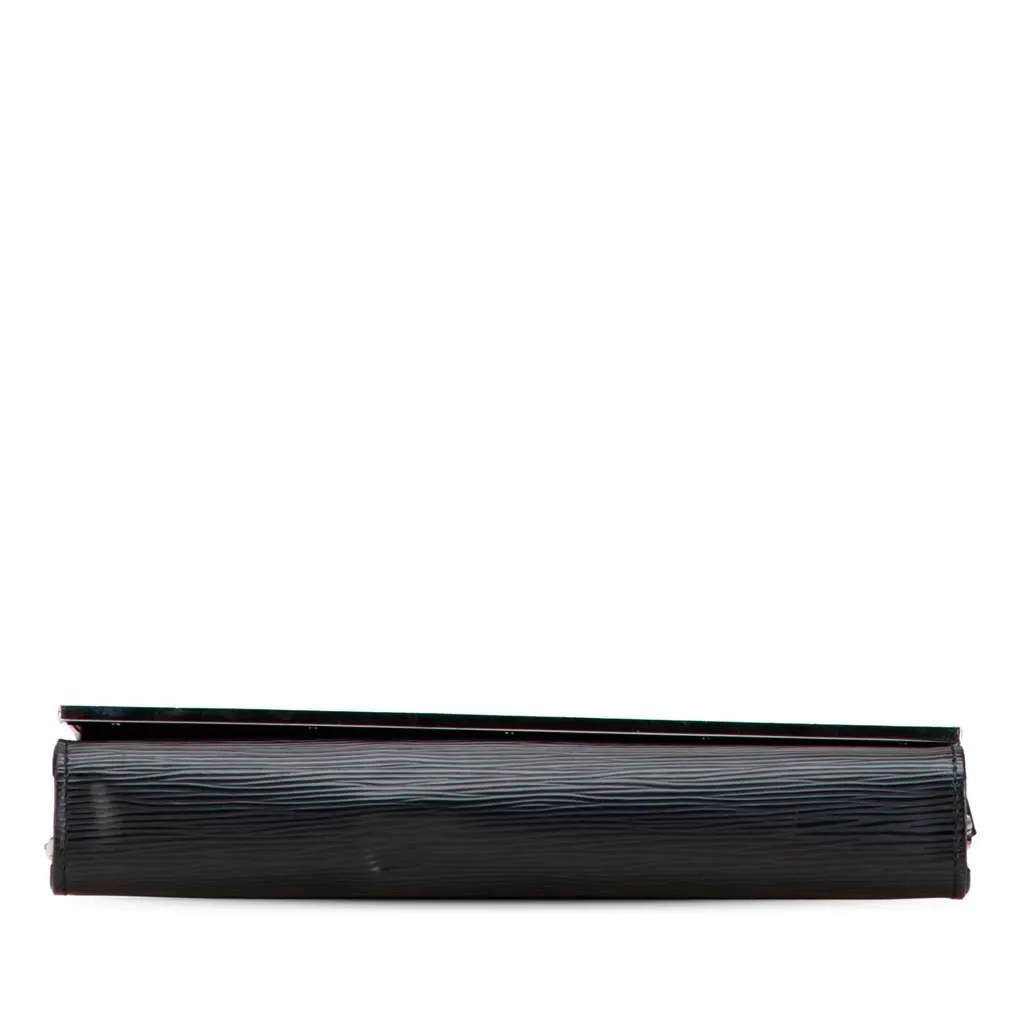 Louis Vuitton Epi Sevigne Clutch Black Leather Good - Inside View