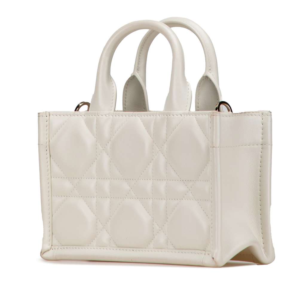 Dior Mini Calfskin Macrocannage Book Tote - Back view