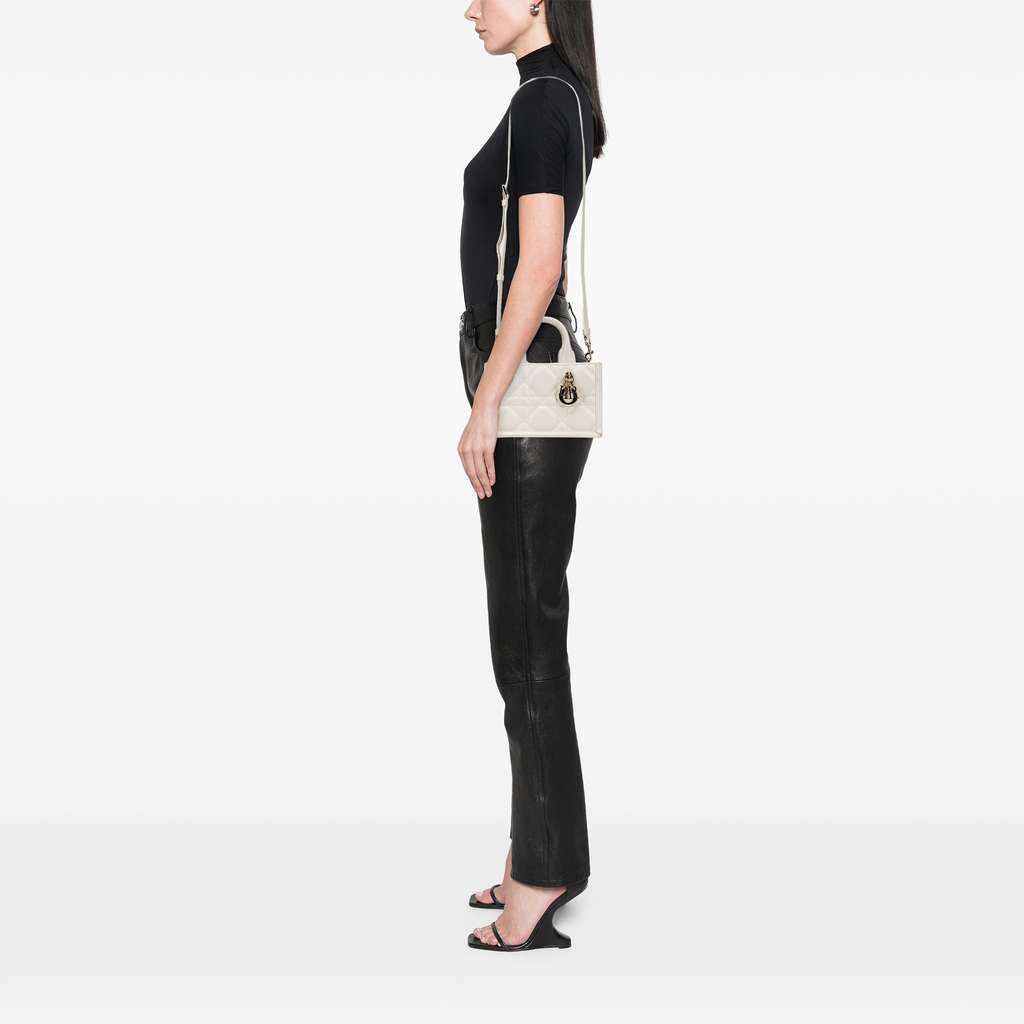 Dior Mini Calfskin Macrocannage Book Tote - Image 11