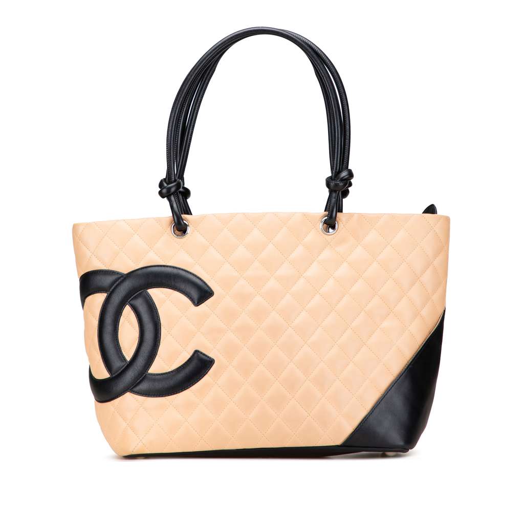 Chanel Large Quilted Lambskin Cambon Ligne Tote