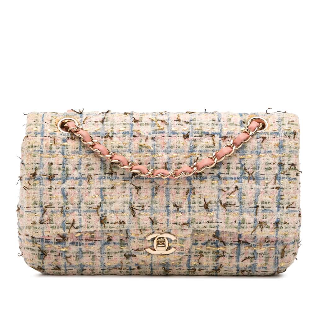 Chanel Medium Classic Boucle Tweed Double Flap