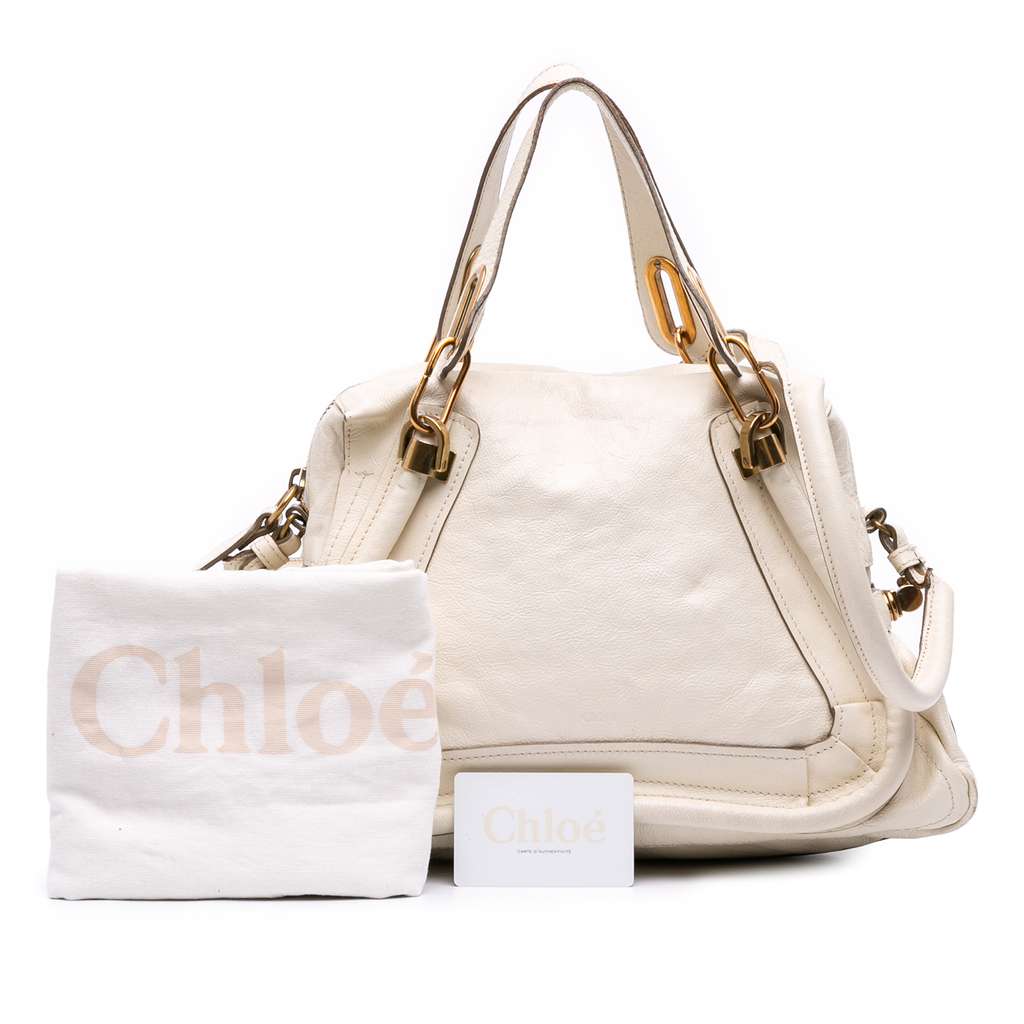 Chloé Medium Leather Paraty Satchel - Image 14