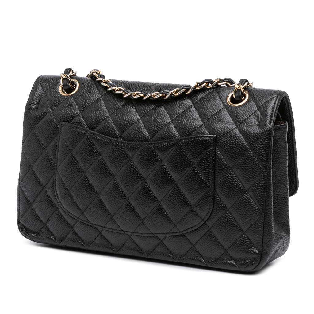Chanel Medium Classic Caviar Double Flap - Back view