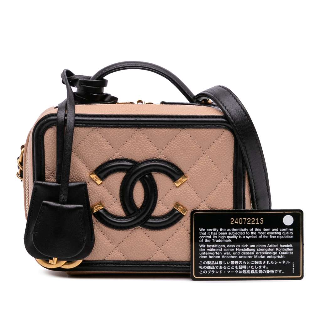 Chanel Small Caviar CC Filigree Vanity Case - Image 14