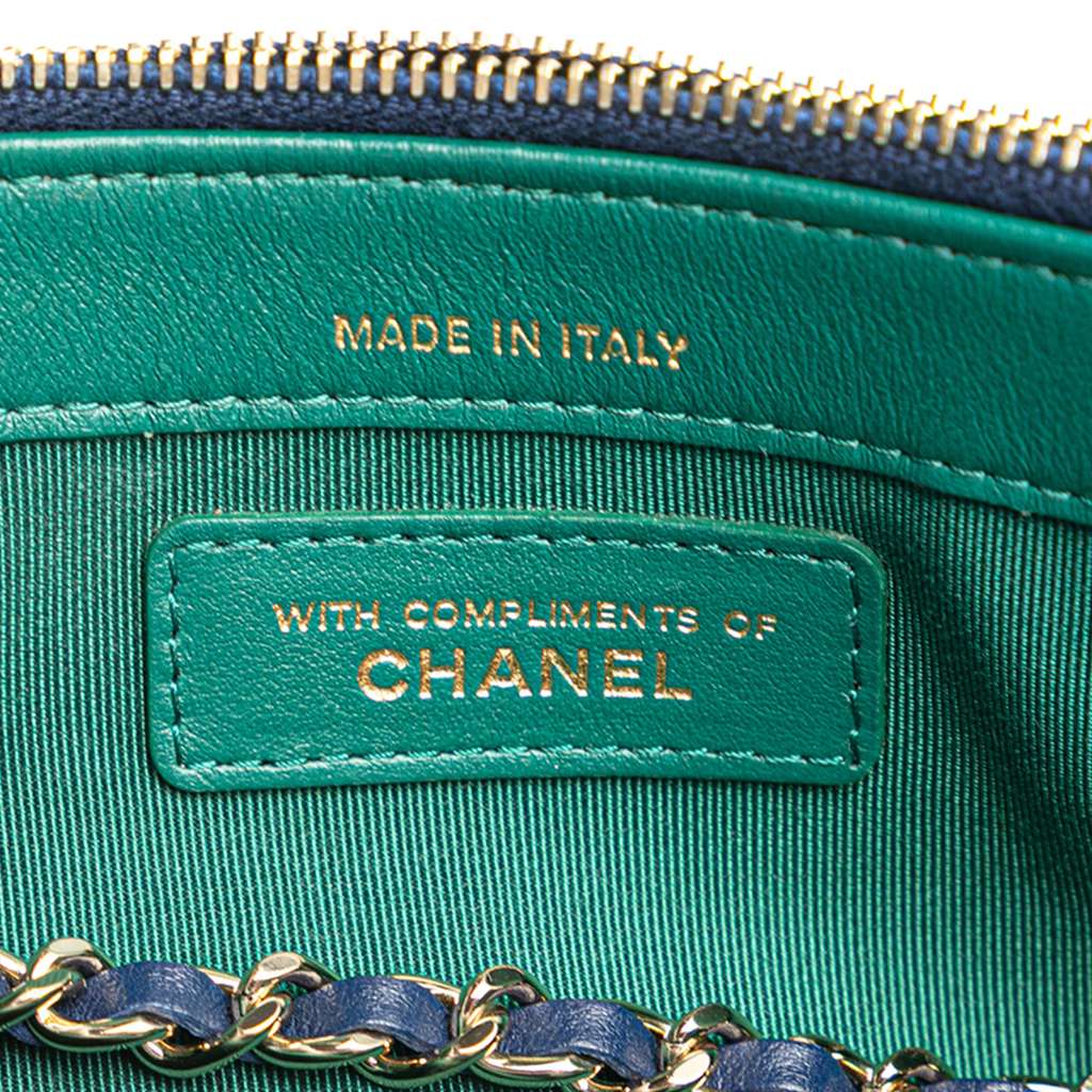 Chanel CC Quilted Jersey Double Zip Wallet on Chain - 5