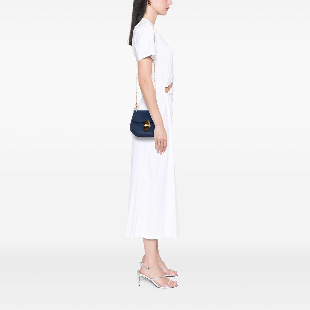 Chloé Small Leather Drew Crossbody - Image 12