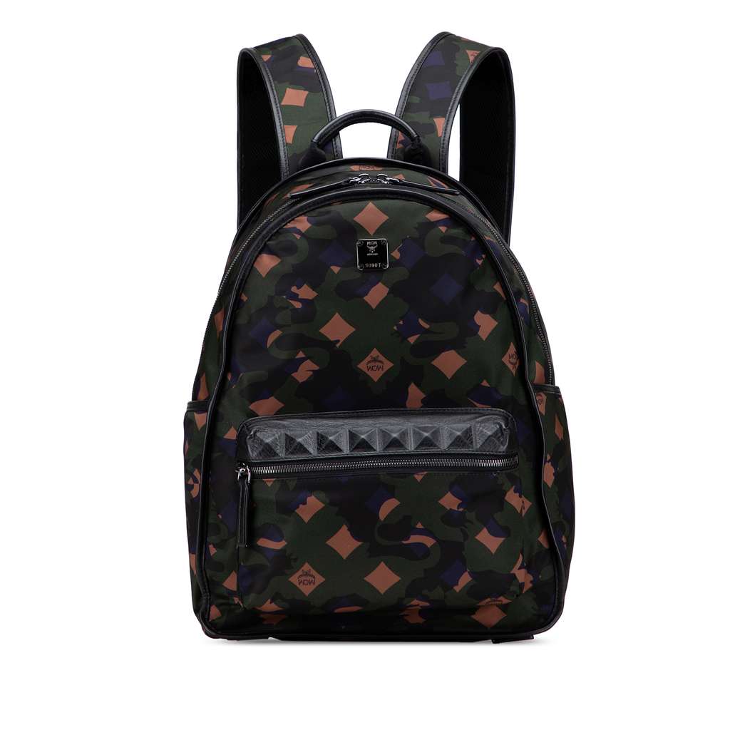 Mcm Nylon Camo Munich Lion Dieter Backpack