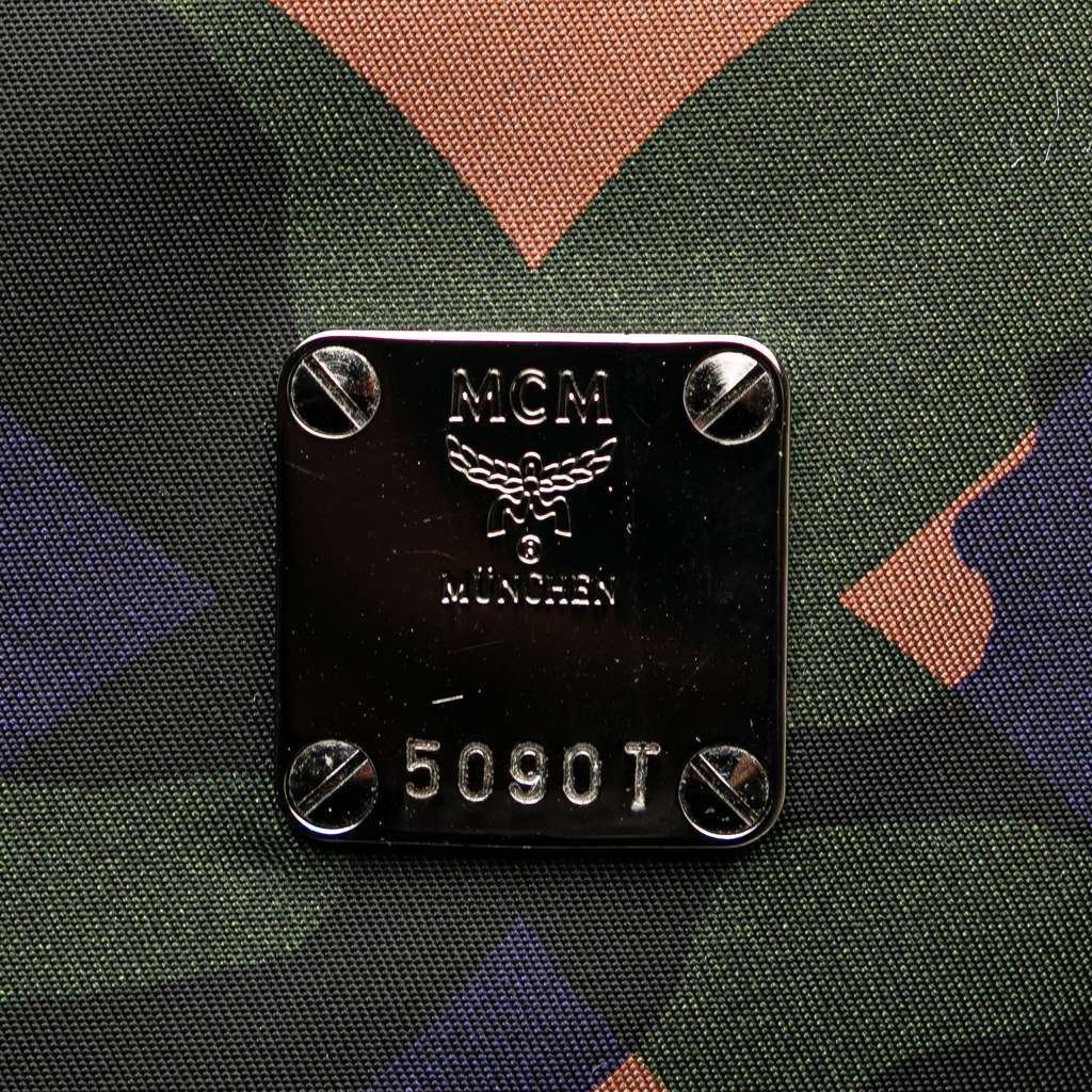 Mcm Nylon Camo Munich Lion Dieter Backpack - Side view