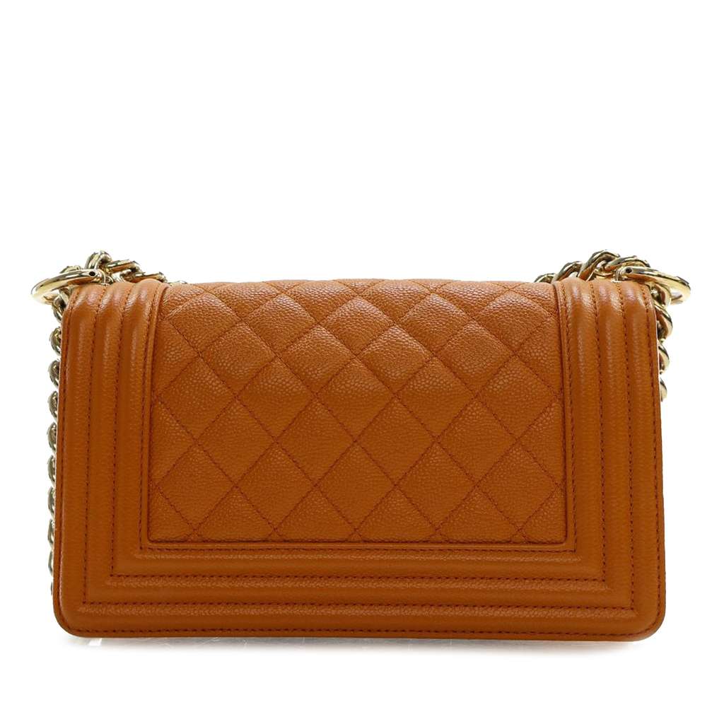Chanel Small Quilted Caviar Boy Flap - Back view