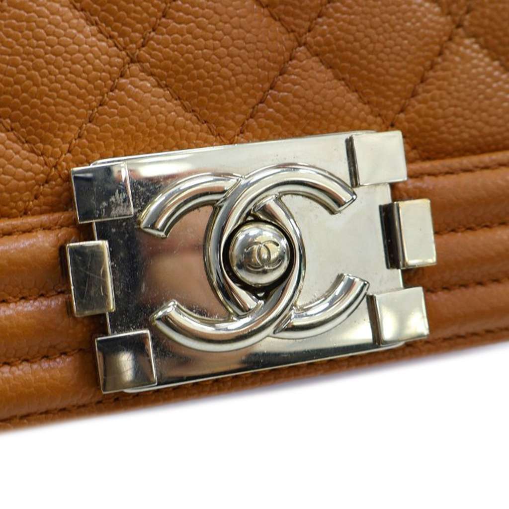 Chanel Small Quilted Caviar Boy Flap - Side view