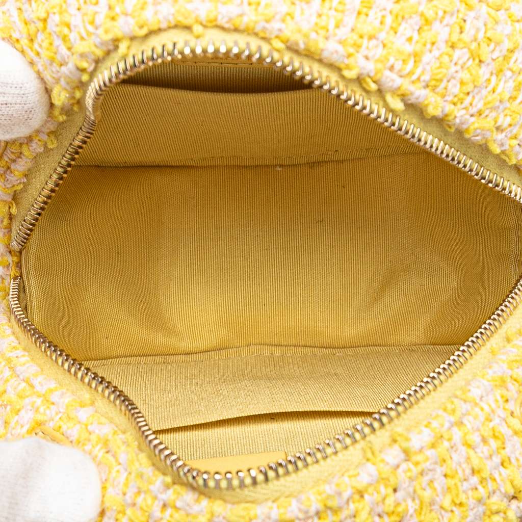 Chanel Tweed 19 Round Clutch with Chain - 4