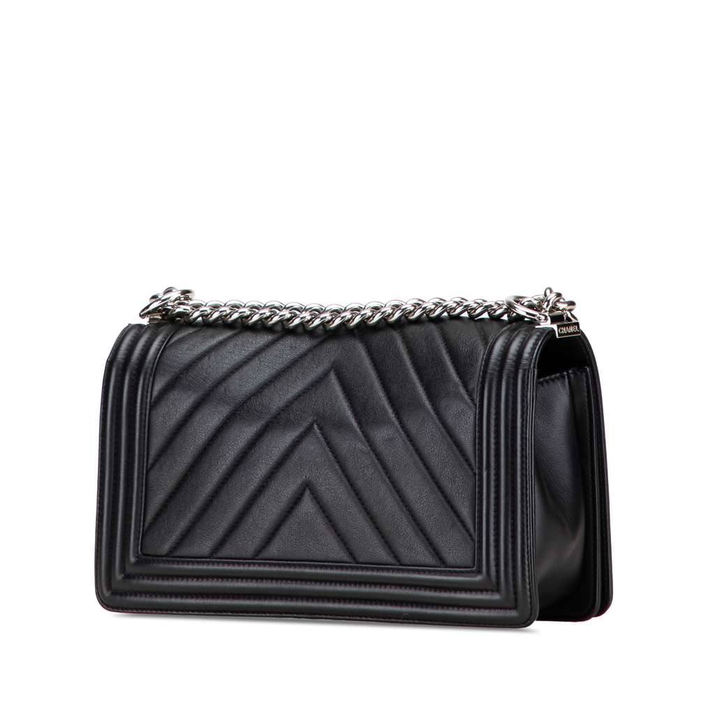 Chanel Old Medium Chevron Calfskin Boy Flap - 2