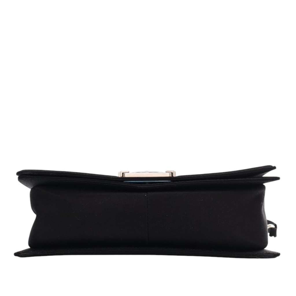 Chanel Old Medium Satin Pearl Embellished Boy Flap - 4