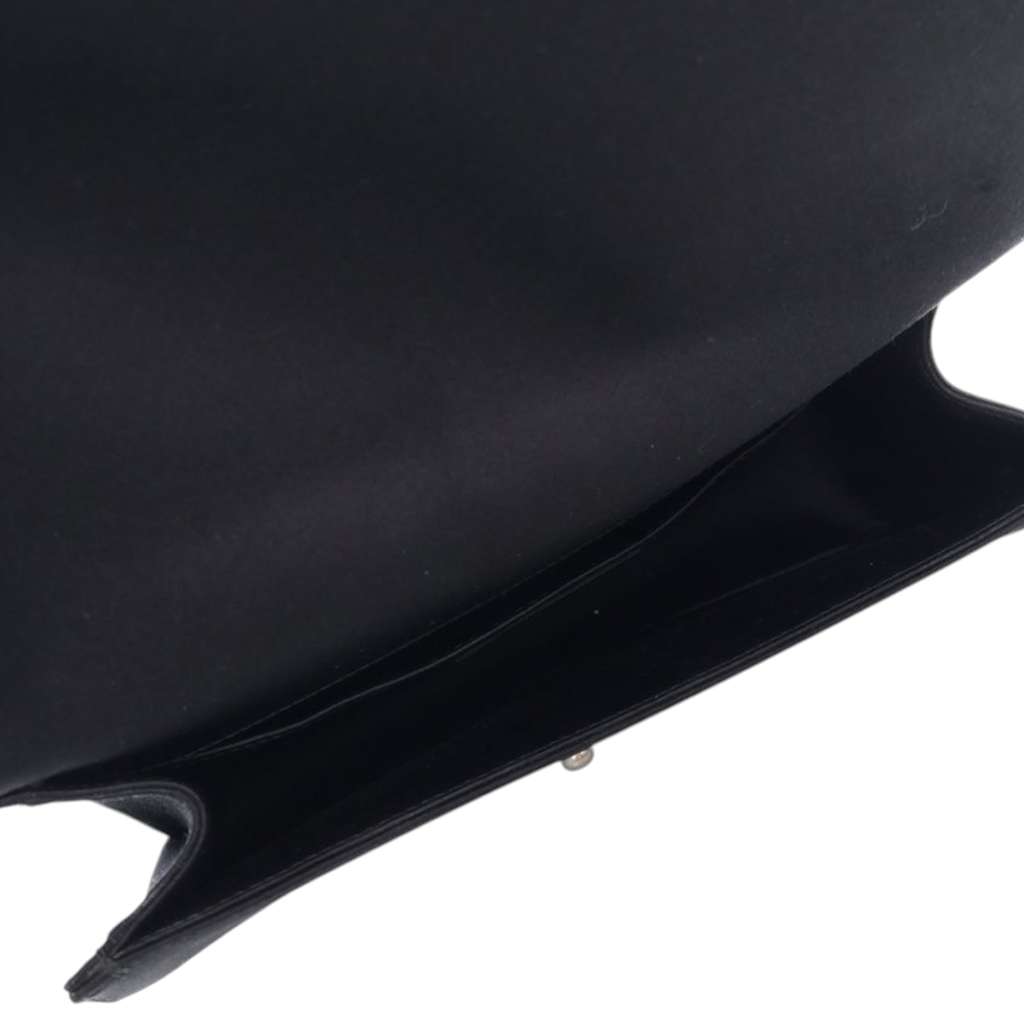 Chanel Old Medium Satin Pearl Embellished Boy Flap - Side view