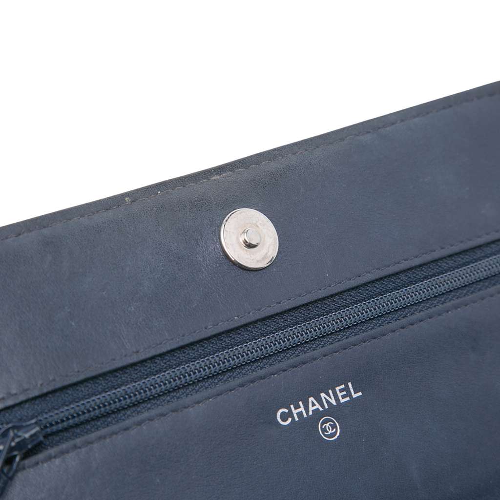 Chanel CC Square Stitched Calfskin Wallet on Chain - Image 10
