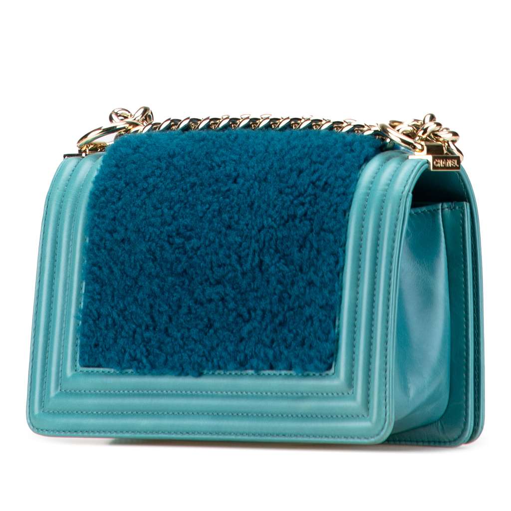 Chanel Small Shearling Boy Flap - Back view