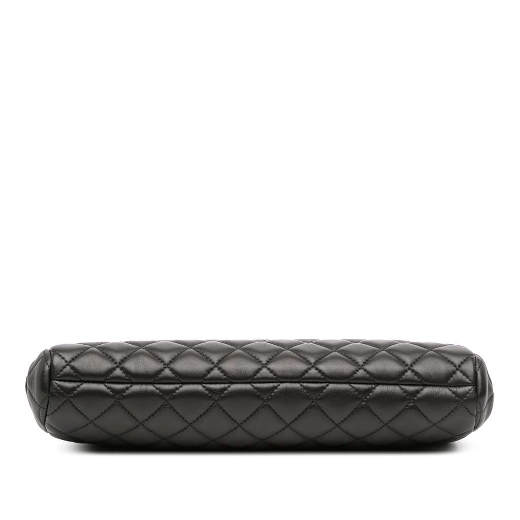 Chanel CC Quilted Lambskin Frame Clutch - Image 6