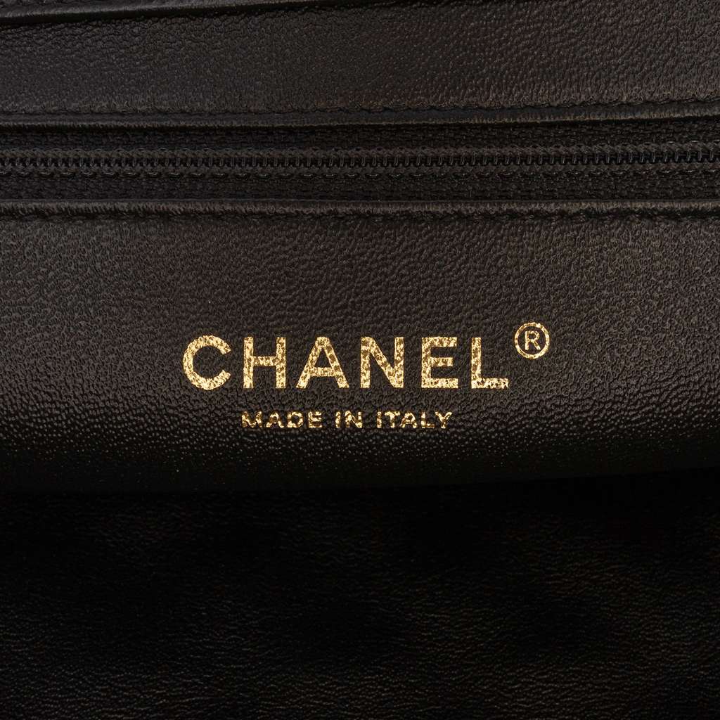 Chanel CC Quilted Lambskin Frame Clutch - Side view