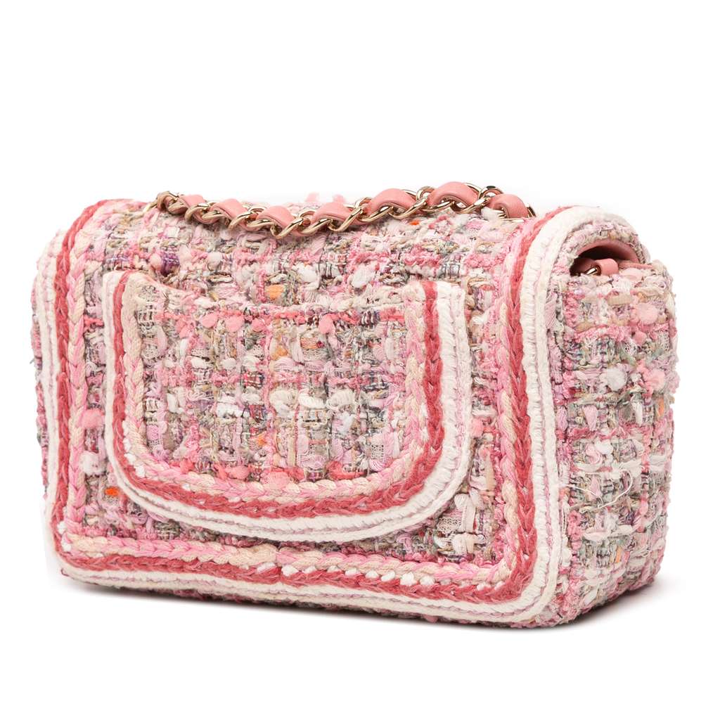 Chanel Mini Rectangular Classic Tweed Braid Flap - 2