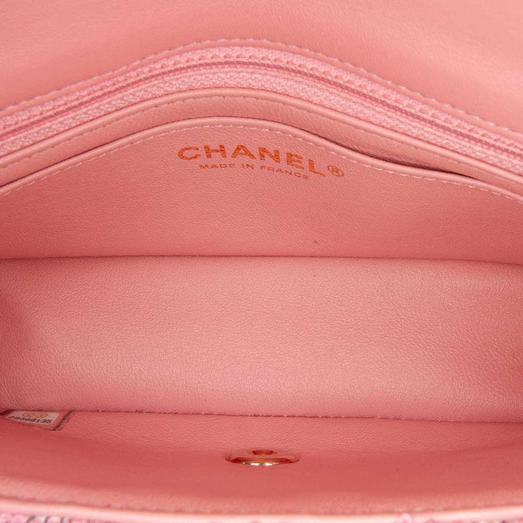 Chanel Mini Rectangular Classic Tweed Braid Flap - 4