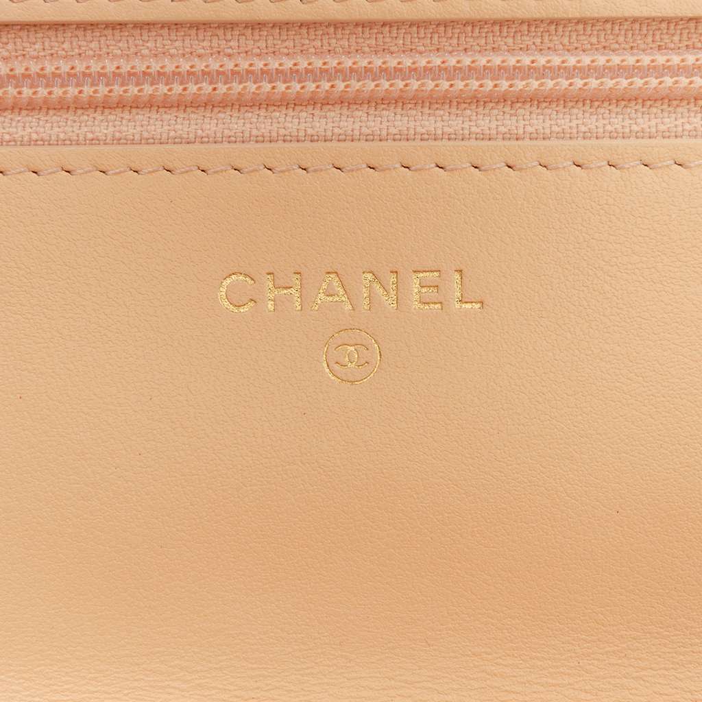 Chanel Quilted Tweed Candy Cotton and Beach Ball Wallet On Chain - Side view