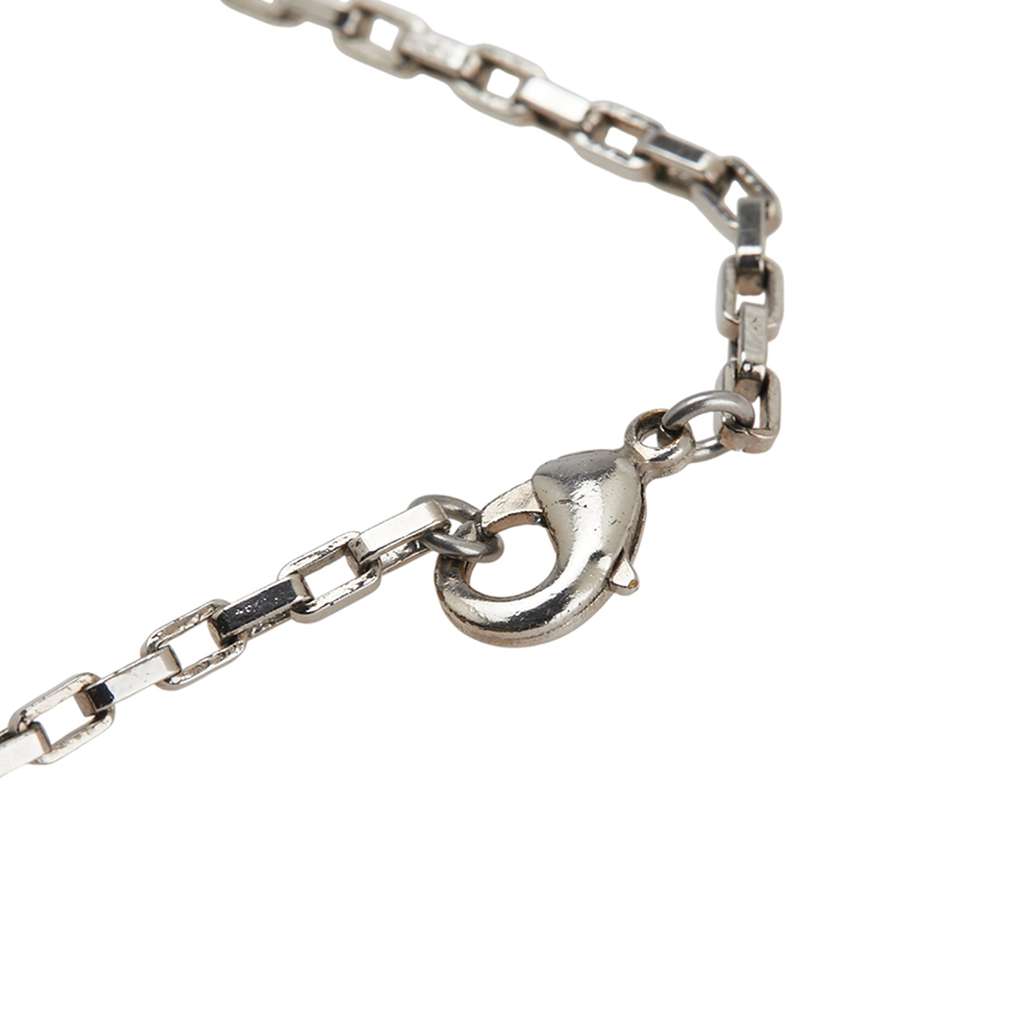 Louis Vuitton Palladium Plated Damier Colors Pendant Necklace - Side view