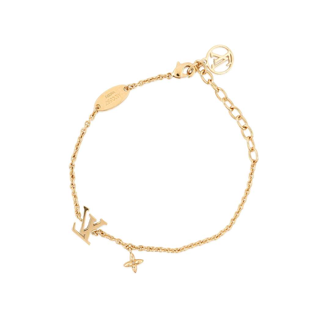 Louis Vuitton Gold Plated Crystal Iconic Bracelet - Back view